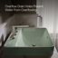 Vox Vitreous China Rectangular Vessel Bathroom Sink with Overflow-856925032-856925035