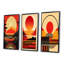 «Red Bold Sunset», 3 pièces sur toile-1680055424-1680055482