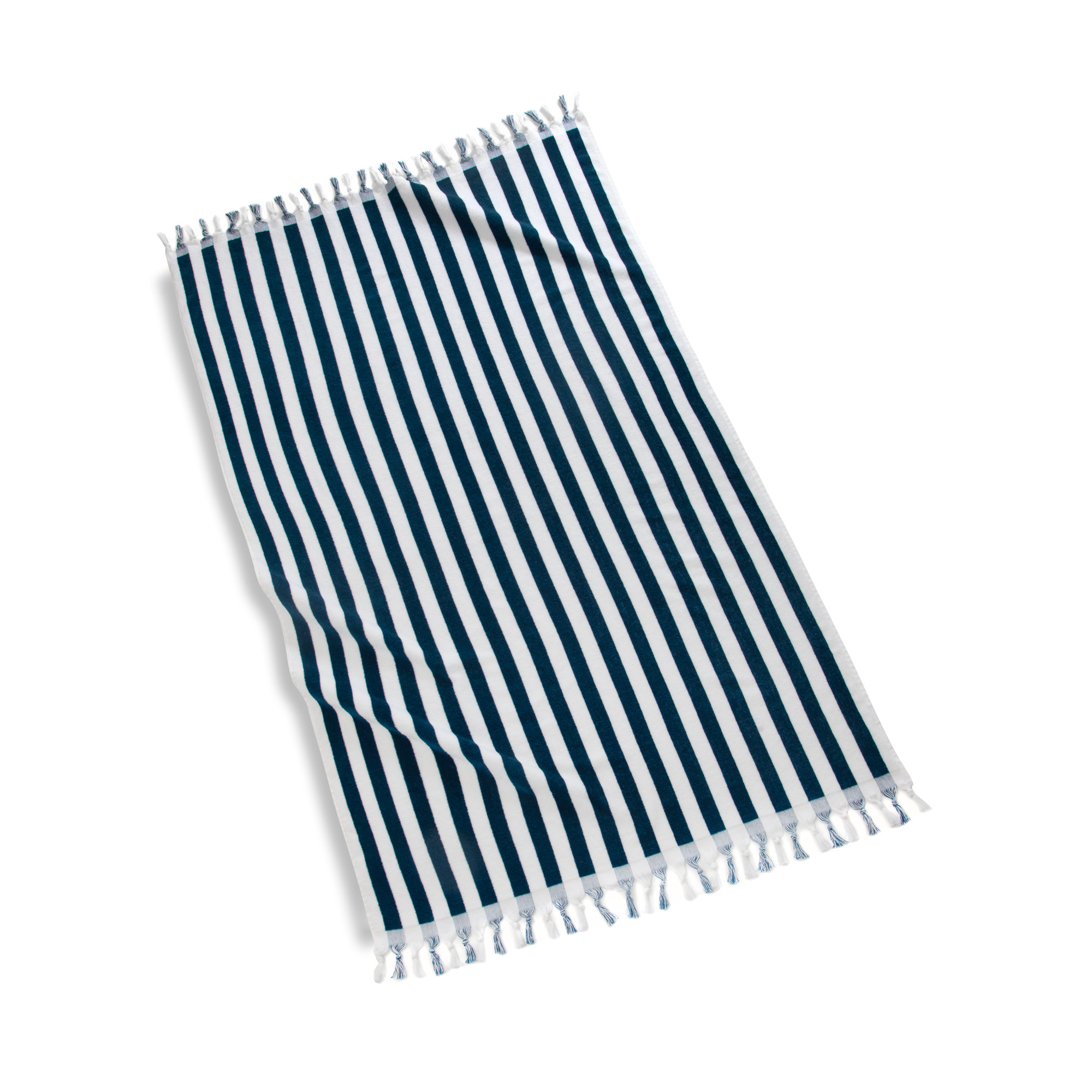 100% Cotton Beach Towel, Navy/White