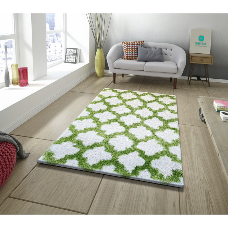 Grisham Geometric Hand Hooked Area Rug, Rectangle 200 x 290cm