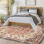 Traditional Rug, Bordered Floral Easy to Clean Rug For Living Room, Dining Room, Bedroom-537282233