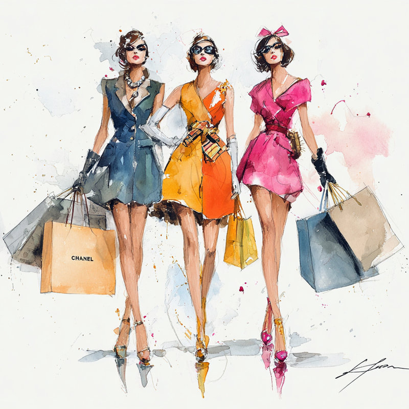 Art mural moderne sur toile tendue Modern Fashion, 20"W x 20"H x 1.5"D
