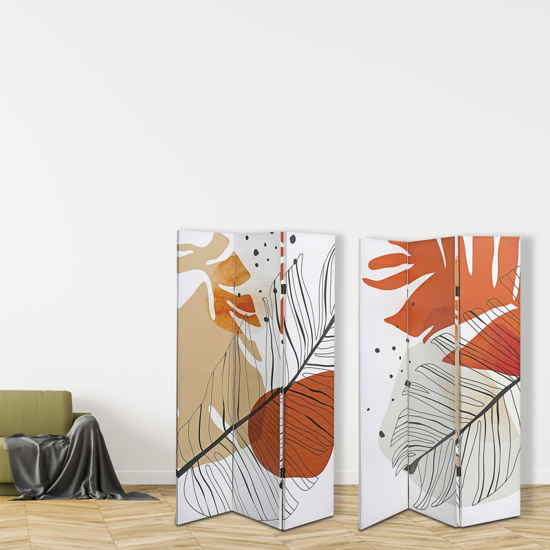 47.5 " W x 71 " H 3 - Panel Canvas Folding