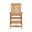 L'ensemble bistro 3 pièces pour conversation comprend une table basse ronde en bois d'acacia et 2 fauteuils pliables réglables, huile naturelle