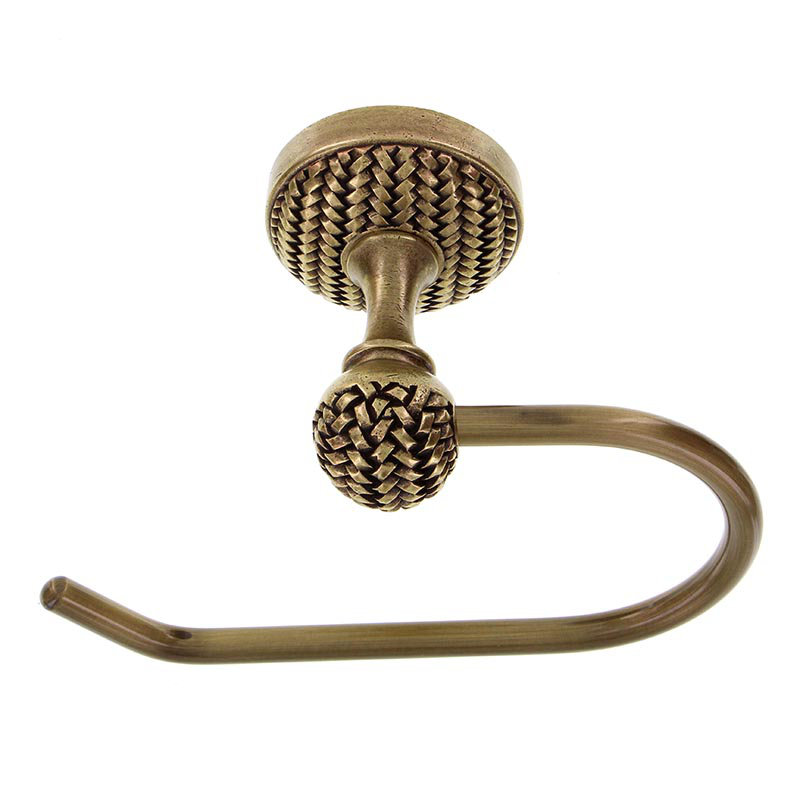 Cestino Wall Mounted Toilet Paper Holder, Antique Brass