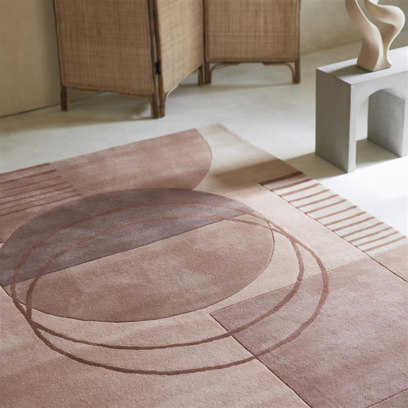 Decor Hand Tufted Wool Geometric Area Rug in Lola, Rectangle 4'7'' x 6'7''