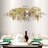 59" X 23" Luxury Oversized World Map Wall Clock Golden Metal Home Decor