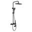 Pomme de douche double avec valve brute