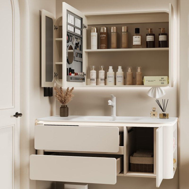Modern cream style bathroom cabinet