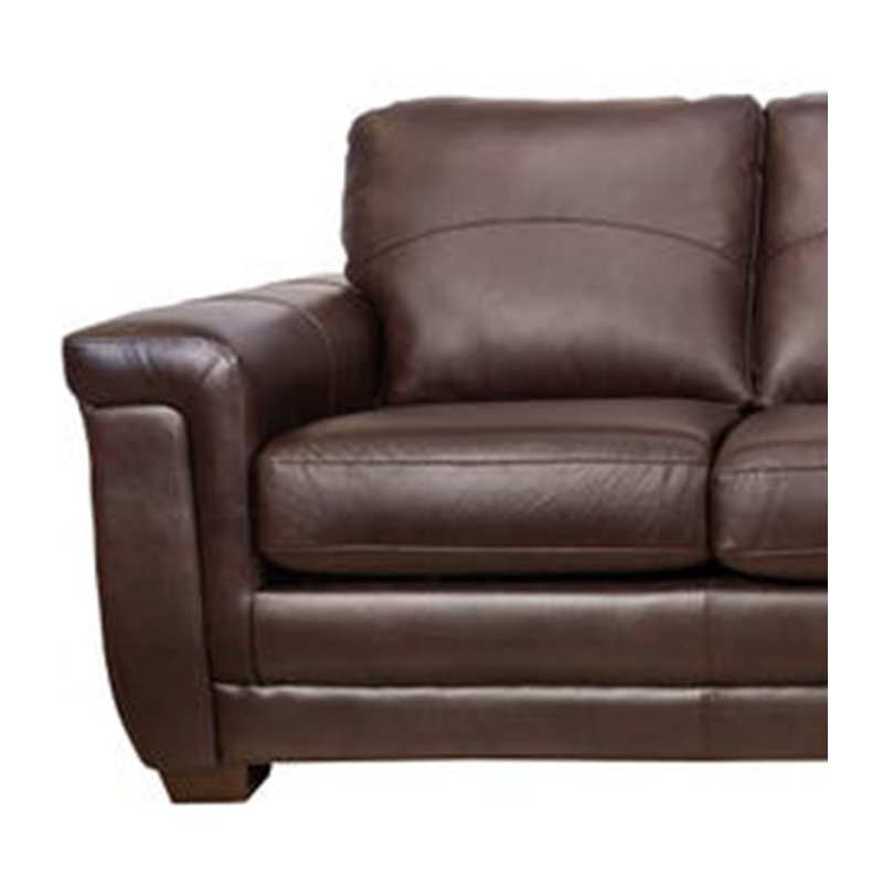 Cassius 88" Genuine Leather Square Arm Sofa
