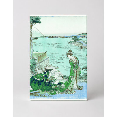Women on a Veranda by the Water — Portrait Canvas Wall Art