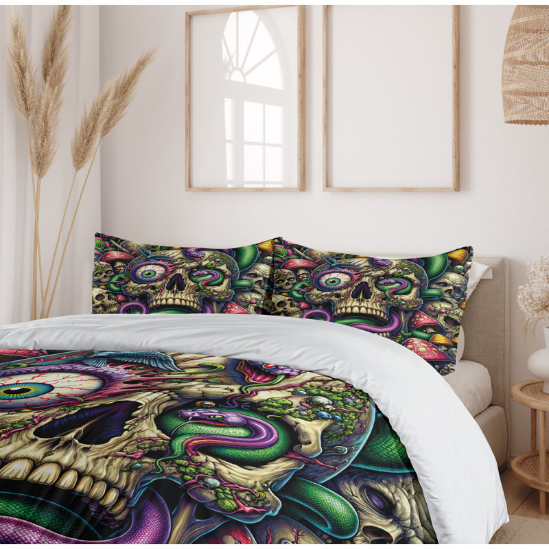 Trippy Duvet Cover, King Duvet Cover + 2 Standard Shams