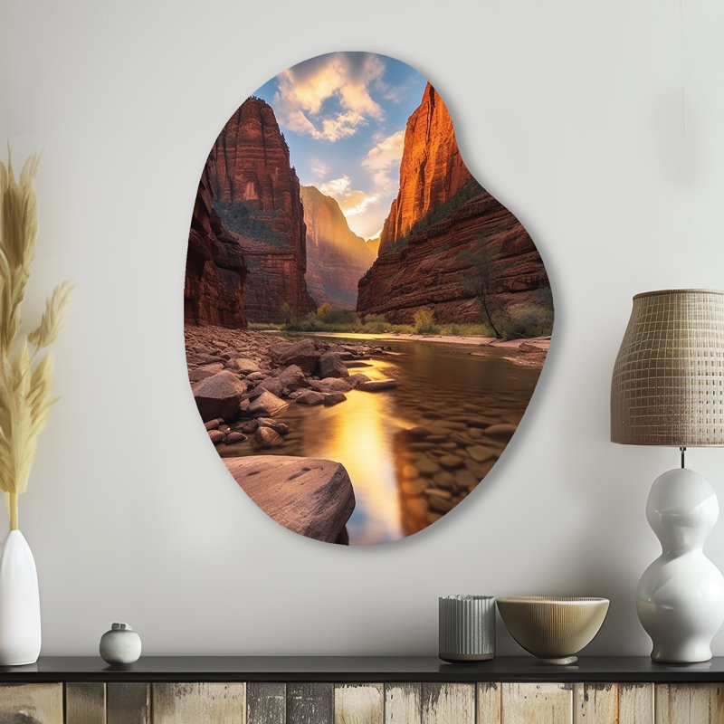 Gwynavere - Utah, art mural en forme de poire en métal asymétrique, H 38 po x l 28 po