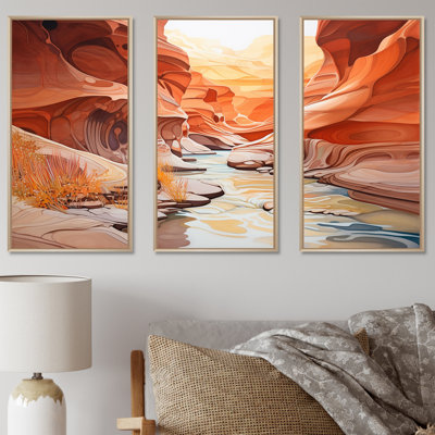 Canyon Antelope Liquid Art V - Canyon Wall Art Living Room Set