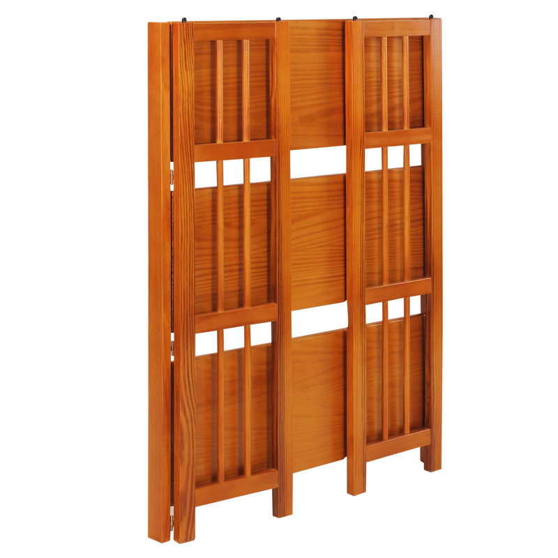 Saruf Etagere Bookcase, Honey Oak, (3 Shelves) 38" H x 27.5" W x 11.5" D