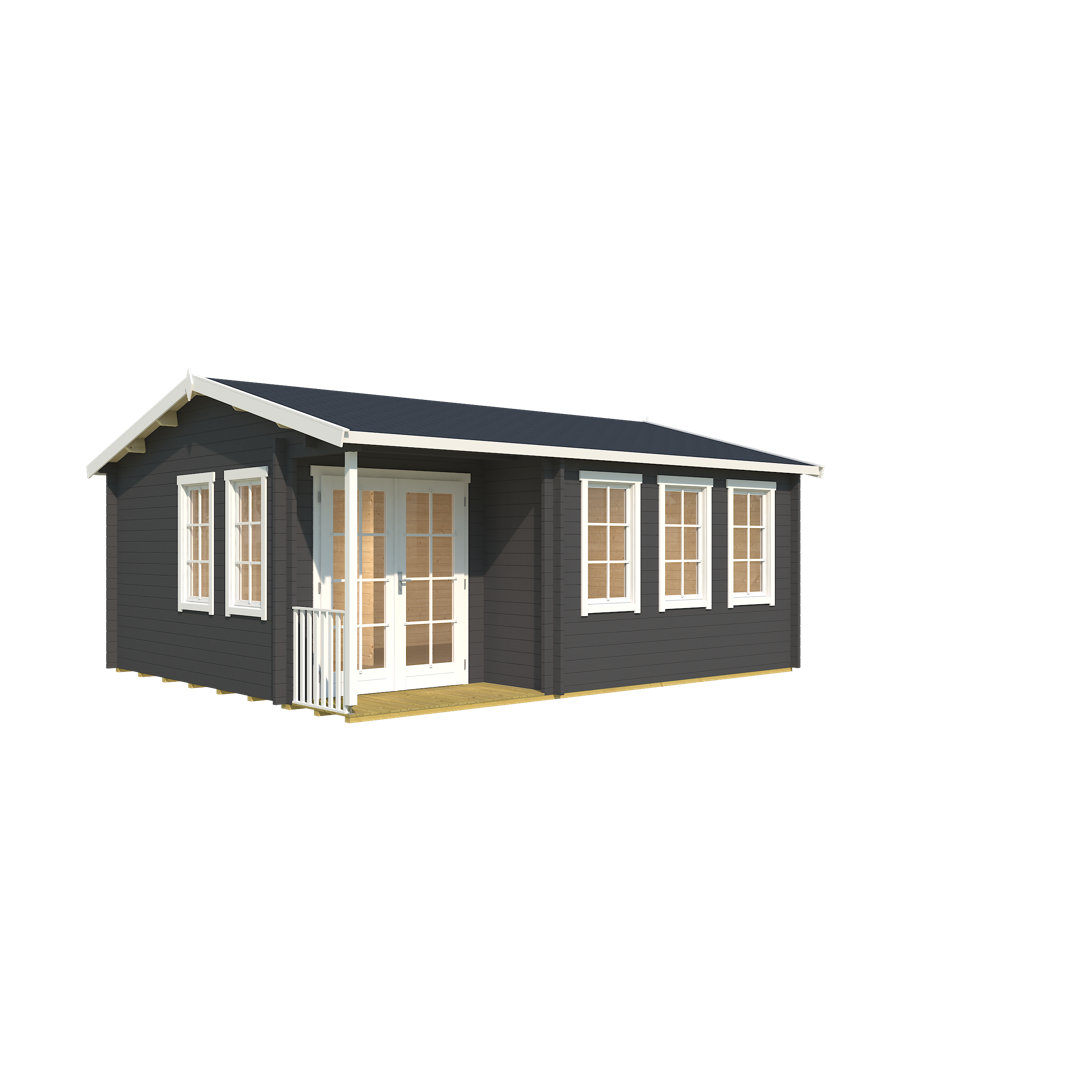 Gartenhaus / Ferienhaus / Homeoffice / 2-Raum Haus Sri Lanka Set Gold, 560x480