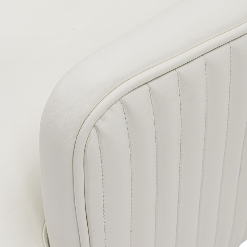 Linets Leatherette Side Chair Dining Chair, 1, Cream