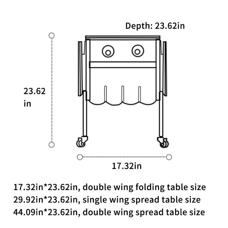 Foldable Mobile Solid Wood Coffee Table