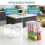 Bacs de rangement transparents empilables avec couvercles et poignées, contenants en plastique de taille moyenne pour garde-manger, cuisine, réfrigérateur, armoire, placard et rangement de salle de bain