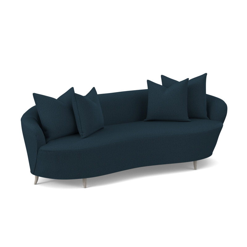 Boomerang Sofa, Margaret Lagoon Polyester Blend, Bisque