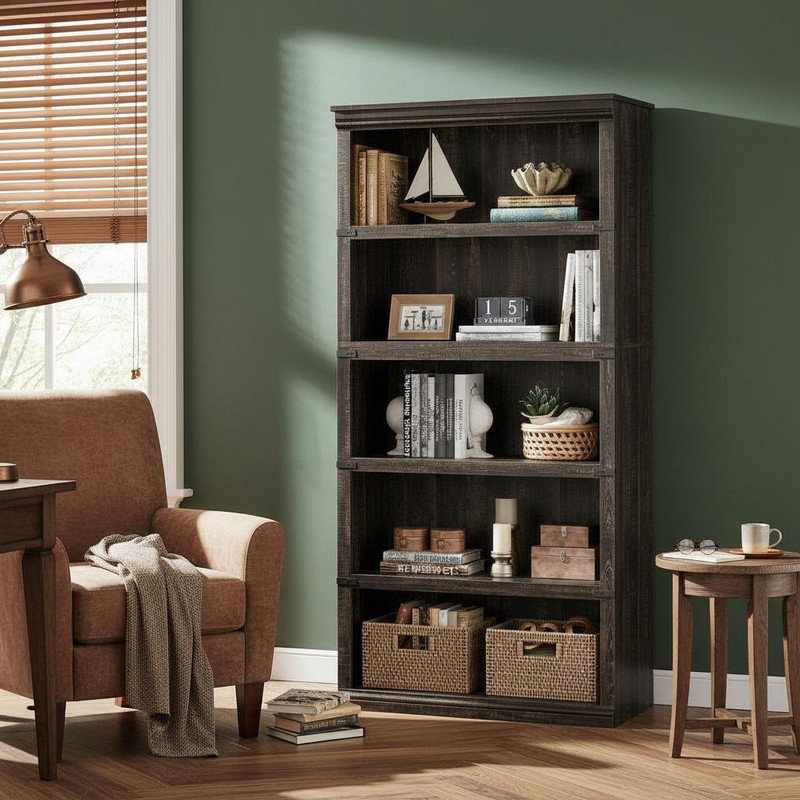 171.2cm H x 79.8cm W Solid Wood Bookcase