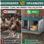 Boîte de nidification en métal pour poulet, boîte de nidification à 3 compartiments, boîte de nidification en acier galvanisé pour poules, facile à assembler