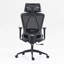 Chaise de bureau haut dossier en filet avec accoudoirs réglables en 3D-49332522