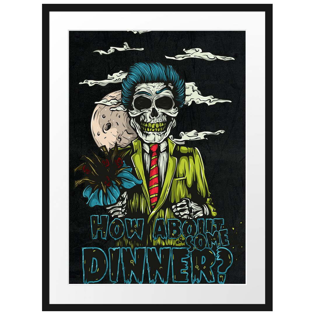 Gerahmtes Poster Death Date Black