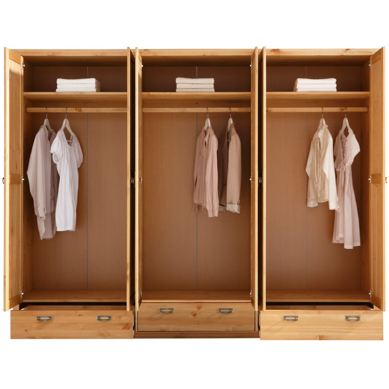 Katrine 6 Door Solid Wood Wardrobe