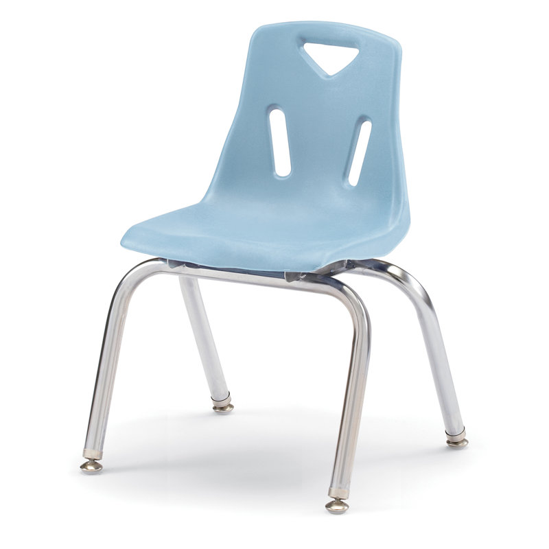 Chaise empilable Berries®, Plaqué chrome, 14 po, Coastal Blue