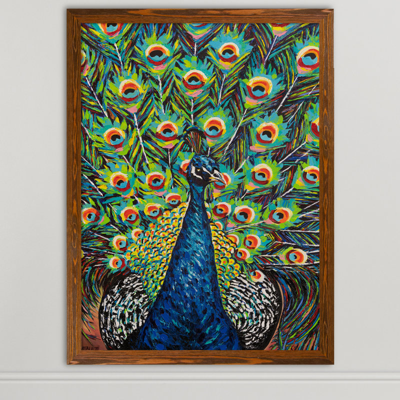 « somptueux peacock ii » par paul cezanne-reproduction d’art sur image, H 24 po x l 18 po x P 1,25 po, Pas de tapis