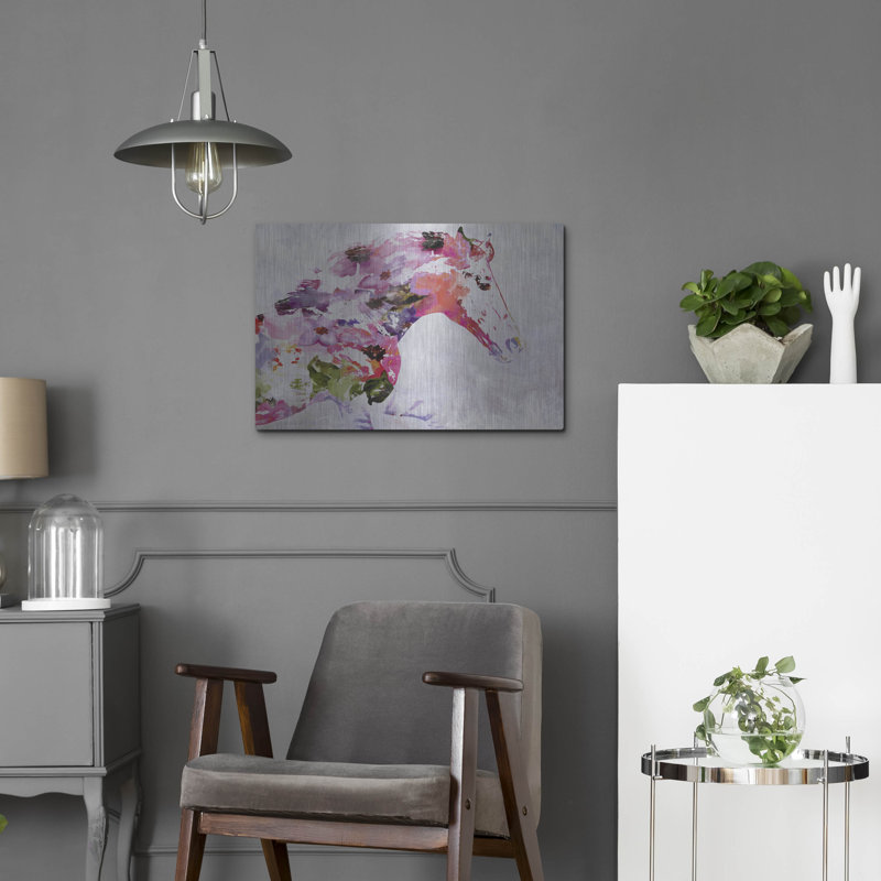 «Abstract Pink Horse» par Irena Orlov, H 16 po x l 24 po