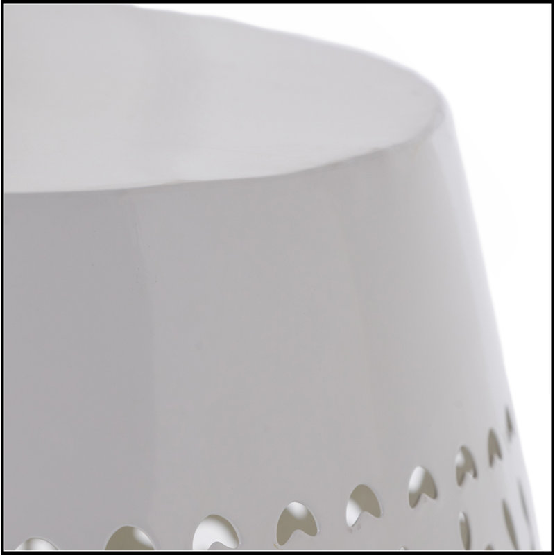 Table d'appoint de patio résistante aux intempéries de 12 po RUBY, parfaite pour l'extérieur et l'intérieur, Blanc