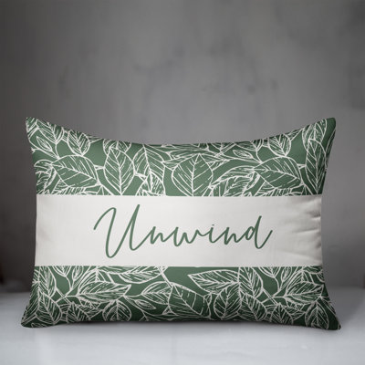 Housse et insert pour coussin d'extérieur rectangulaire Unwind Leaves 17