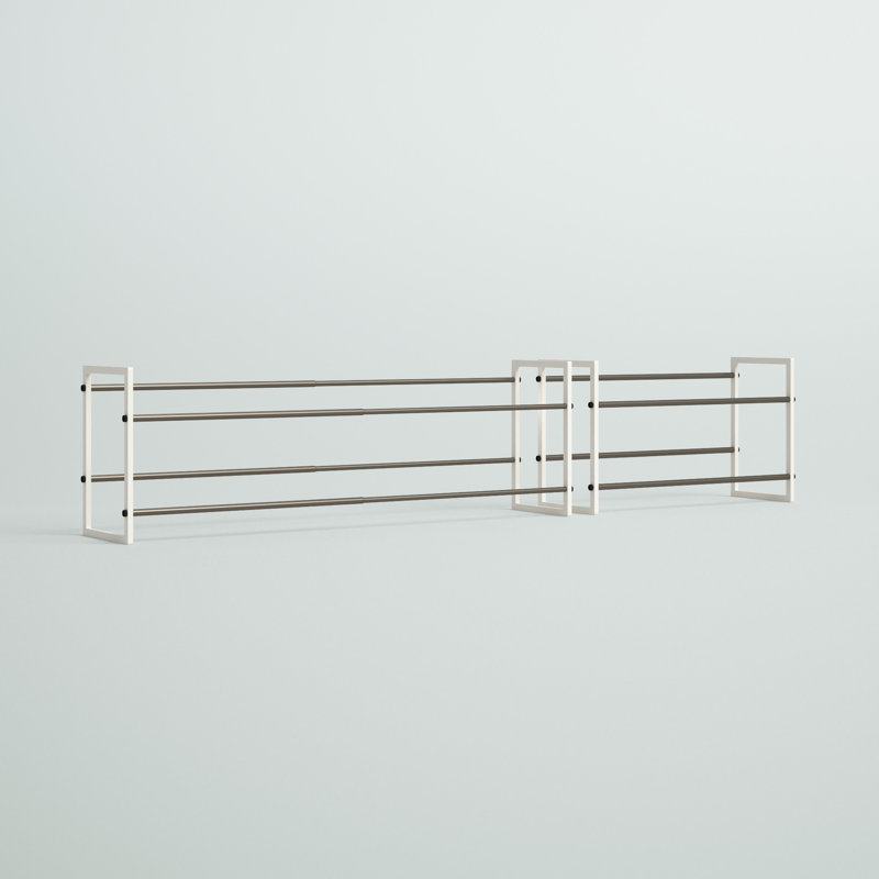 20 Pair Stackable Shoe Rack, White