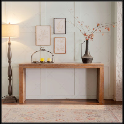Console en bois massif pour le salon, canapé long avec design rétro étroit pour le vestibule, meubles durables et élégants