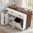 102.3" Kitchen Island with Extendable Dining Table, Kitchen Rolling Island Cart with Trash Storage Cabinet-331850104