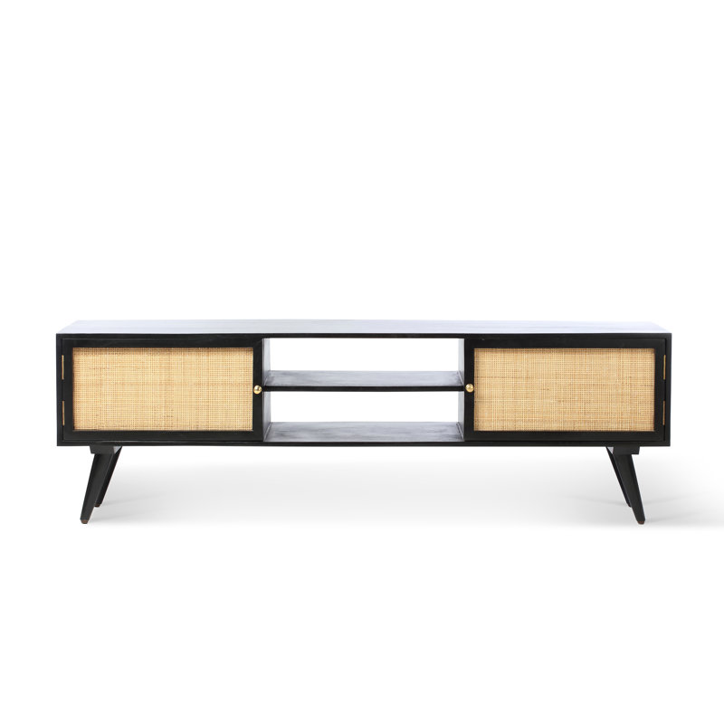 Watheroo Unfinished TV Stand for TVs up to 78", Black