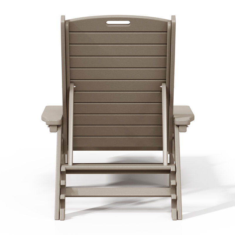 Ensemble de 3 chaises longues inclinables Laguna, Bois patiné