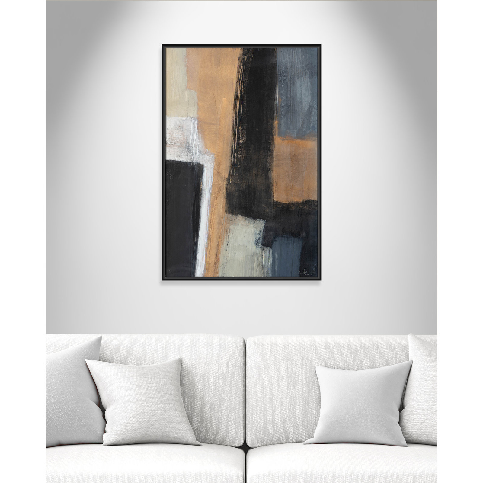 Calderon "Metallic Slate I" Print, 37.5" H x 25.5" W x 2" D, Black