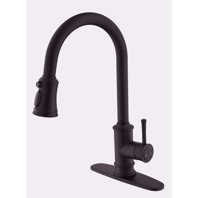 Single Handle High Arc Pull Out Kitchen Faucet,Single Level Stainless Steel Kitchen Sink Faucets With Pull Down Sprayer