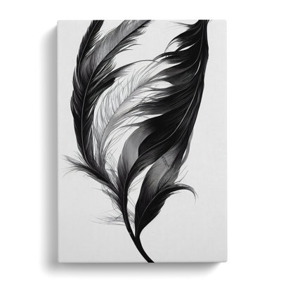 Wistful Feather - Wrapped Canvas Print