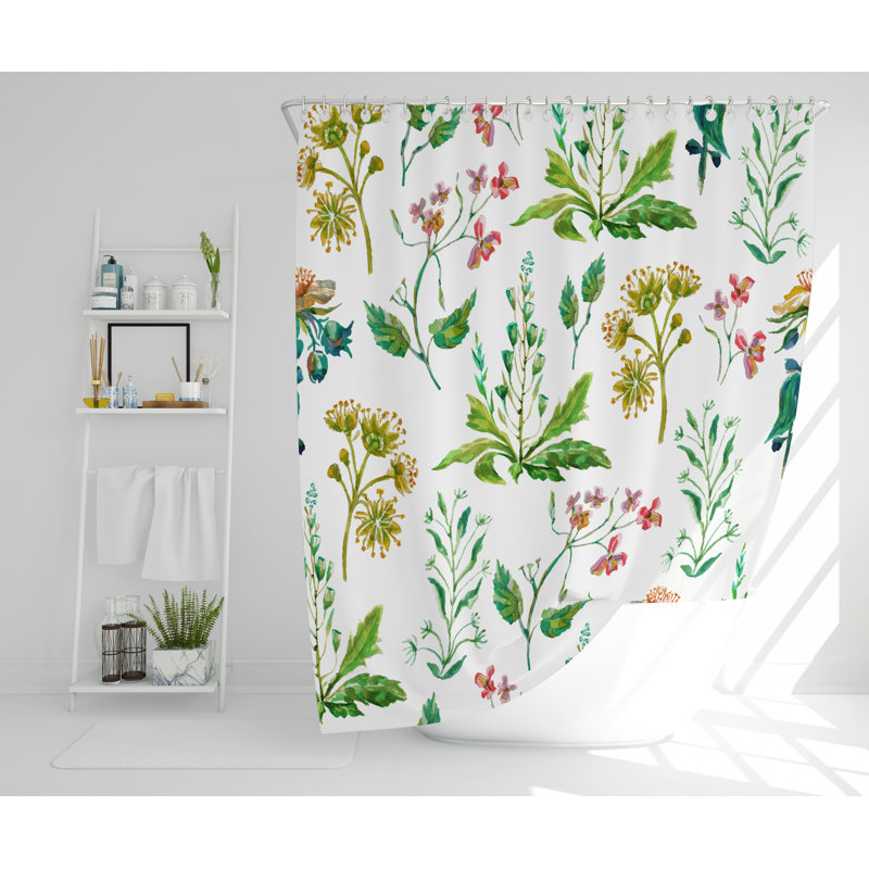 Eccleshall Polyester Shower Curtain Set, 168cm H x 168cm W