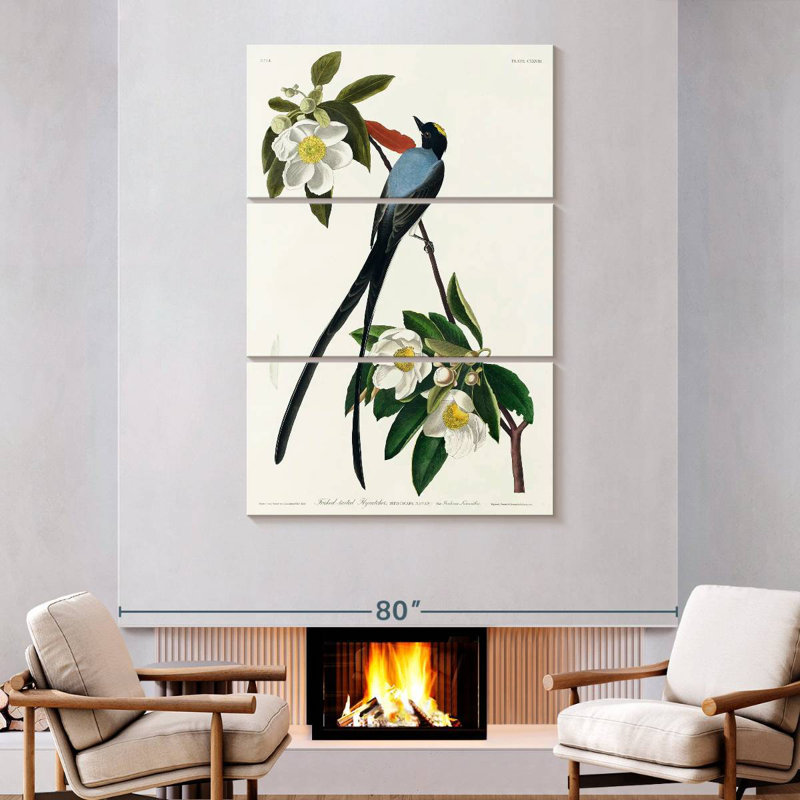 Brampt Fork-Tailed Flycatcher, 74" H x 48" W