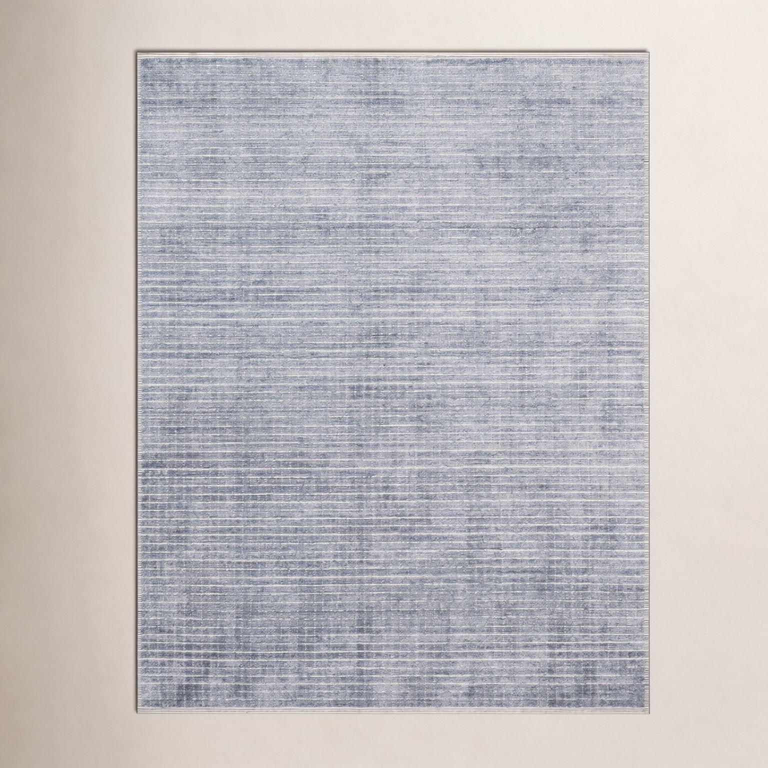Shenade Denim Hand-Woven Geometric Rug, Rectangle 9'6" x 13'6"