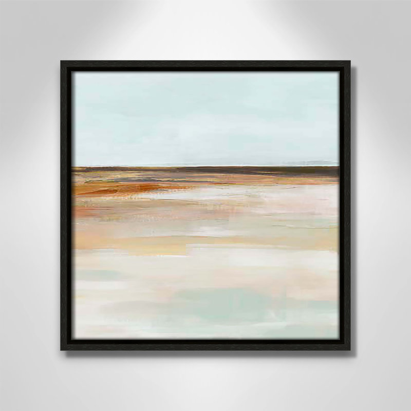 «Coastal Glades II» par Ian C, H 13,5 po x l 13,5 po x P 2 po, Cadre flottant espresso
