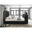 Lit tapissier Kana avec DEL en noir-2078291011