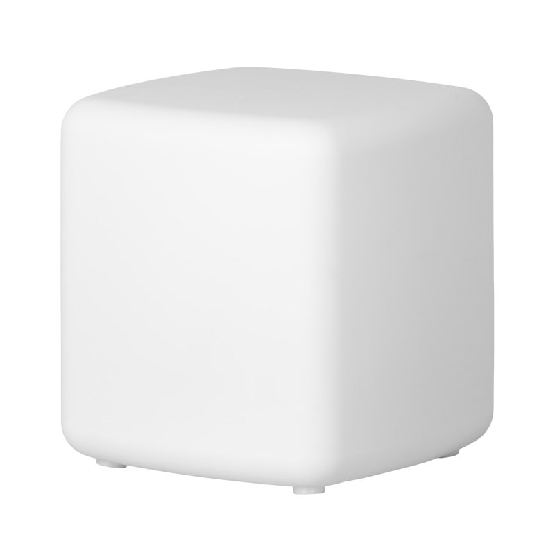Table d'appoint d'extérieur en plastique Dalya, Blanc