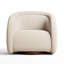 Fauteuil d'appoint pivotant en tissu Motter, couleur beige