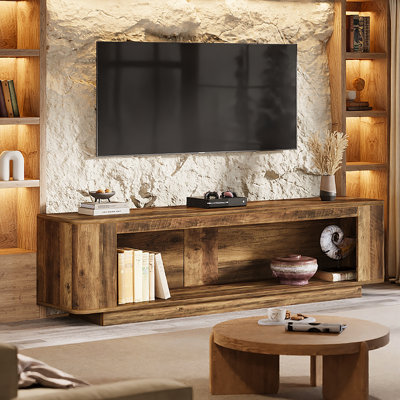 Meuble télé 70,9 pouces avec lumières DEL et rangement ouvert